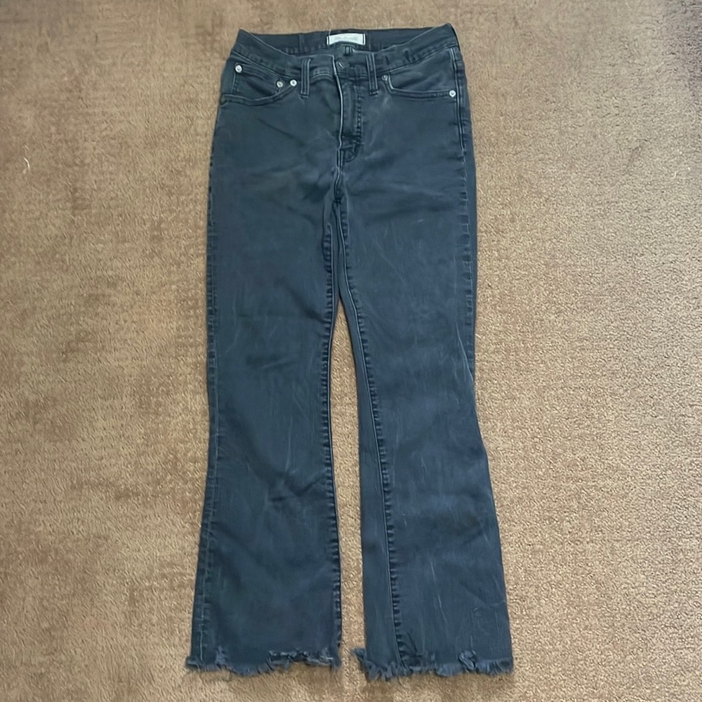 Madewell black cali demi boot cut jean